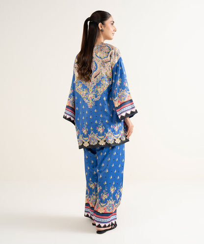 2 Piece - Printed Silk Suit