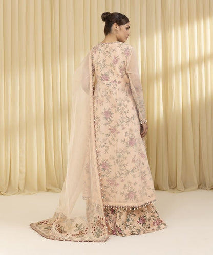 3 Piece - Embroidered Organza Suit (Unstitched)