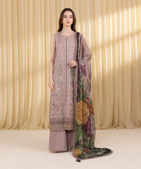 3 Piece - Embroidered Lawn Suit (Unstitched)