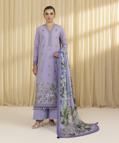 3 Piece - Embroidered Lawn Suit (Unstitched)