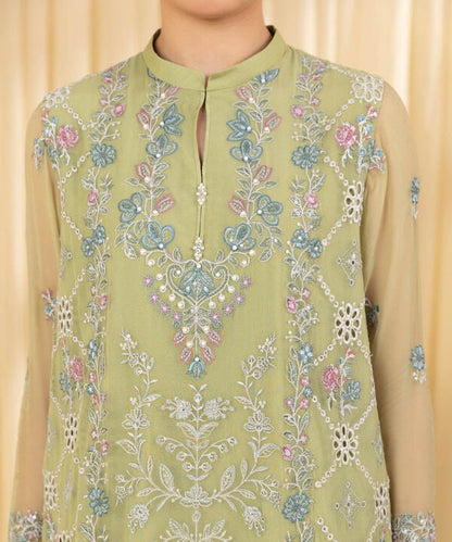 3 Piece - Embroidered Chiffon Suit (Unstitched)