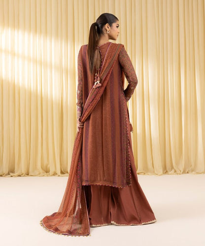 3 Piece - Embroidered Chiffon Suit (Unstitched)