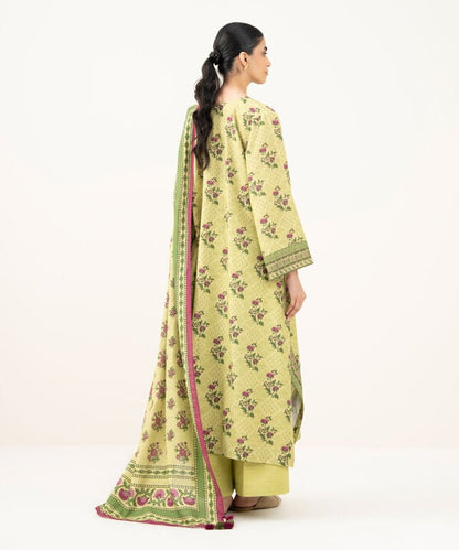 3 Piece - Printed Khaddar Suit