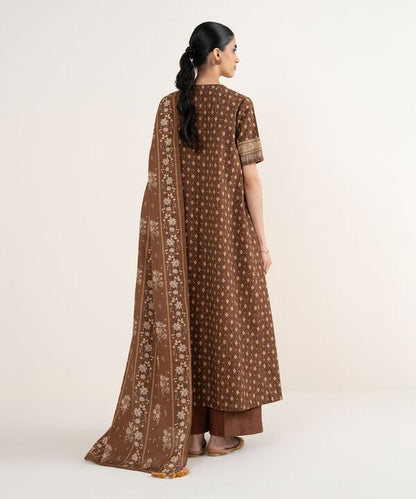 3 Piece - Printed Khaddar Suit