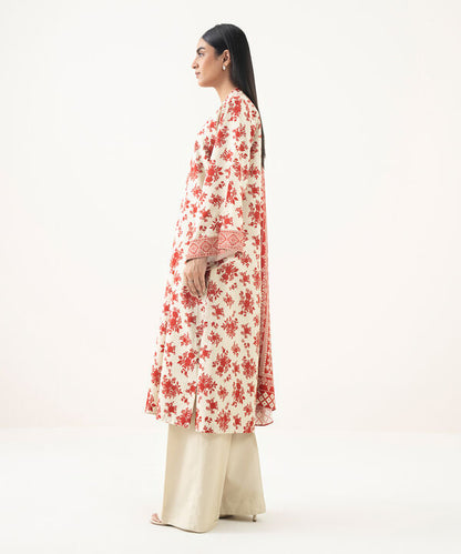 3 Piece - Printed Linen  Suit