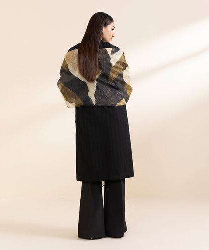 3 Piece - Embroidered Dobby Suit (Unstitched)