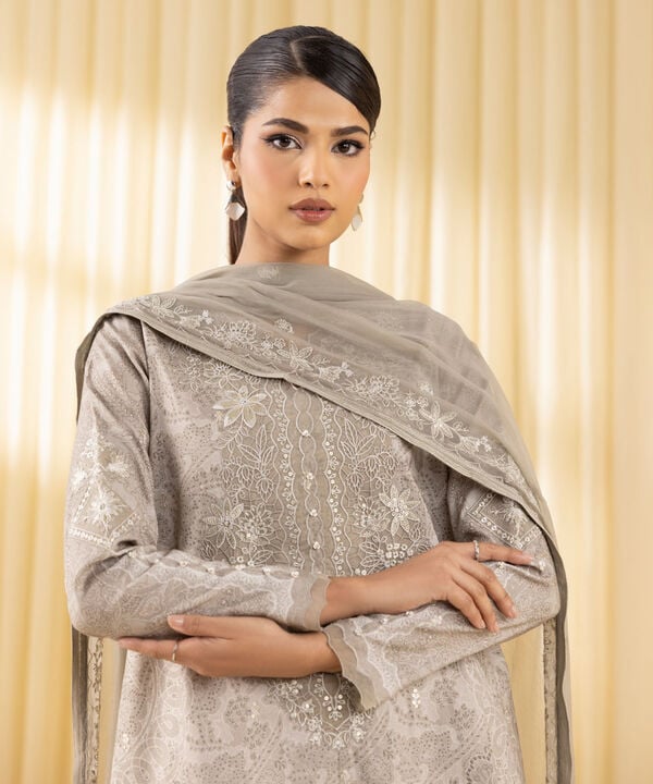 3 Piece - Embroidered Lawn Suit (Unstitched)