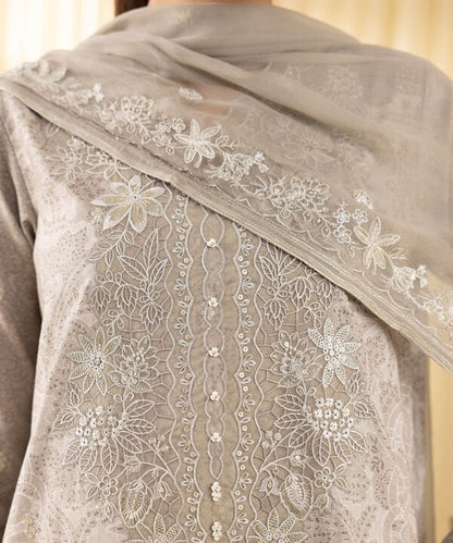 3 Piece - Embroidered Lawn Suit (Unstitched)
