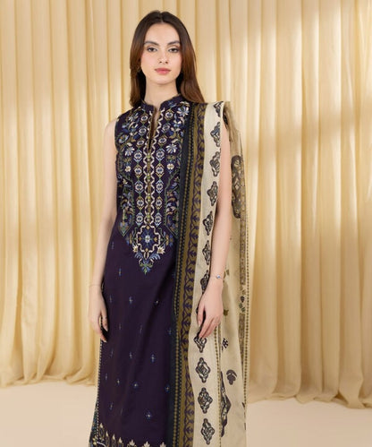 3 Piece - Embroidered Lawn Suit (Unstitched)