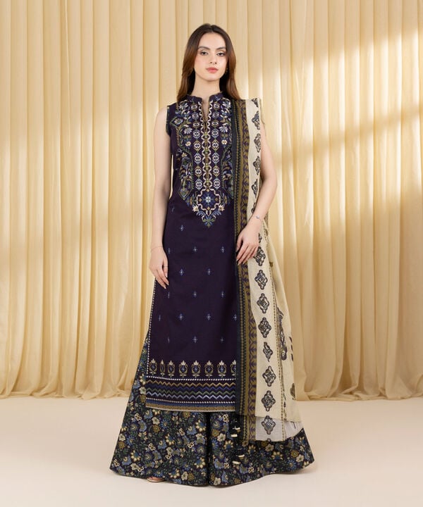 3 Piece - Embroidered Lawn Suit (Unstitched)