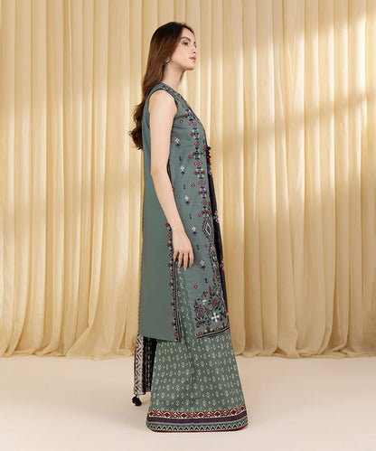 3 Piece - Embroidered Lawn Suit (Unstitched)