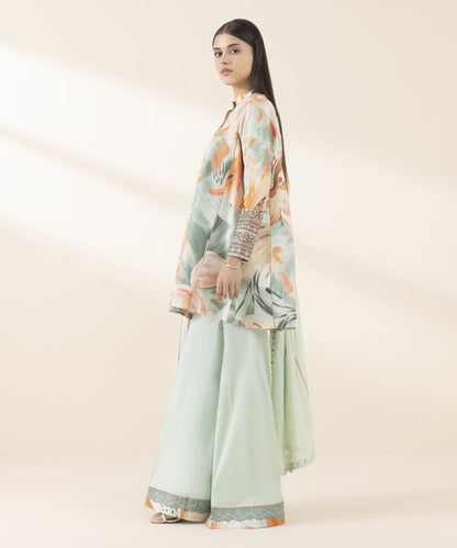 3 Piece - Embroidered Zari Lawn Suit (Unstitched)