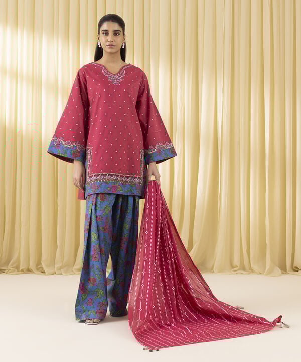3 Piece - Embroidered Lawn Suit (Unstitched)