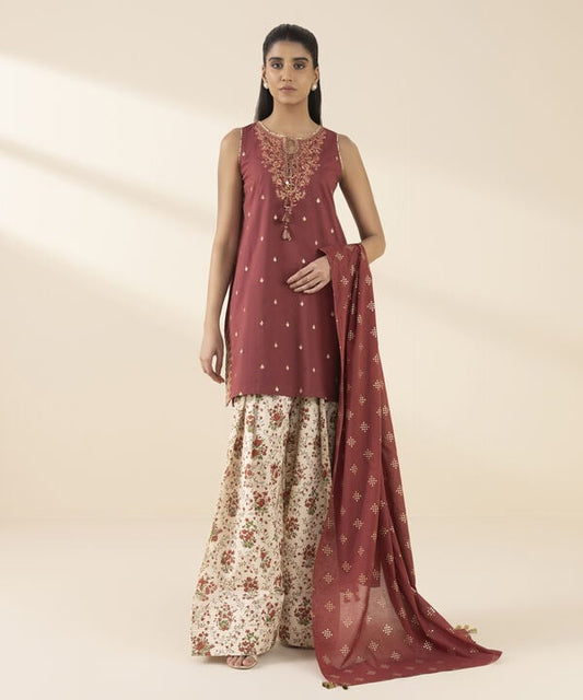 3 Piece - Embroidered Lawn Suit (Unstitched)