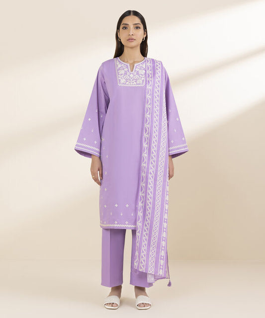 3 Piece - Embroidered Lawn Suit (Unstitched)
