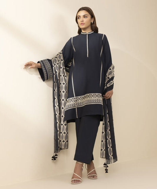3 Piece - Embroidered Lawn Suit (Unstitched)