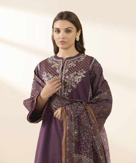3 Piece - Embroidered Lawn Suit (Unstitched)