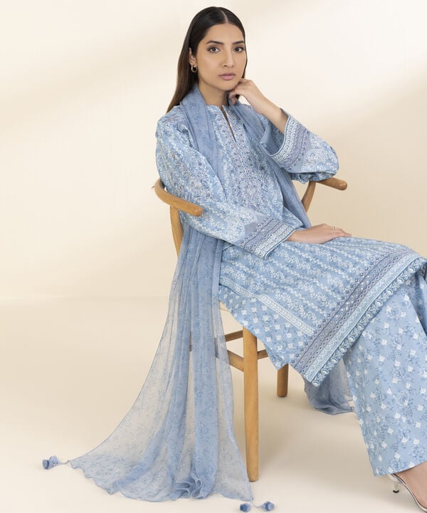3 Piece - Embroidered Lawn Suit (Unstitched)