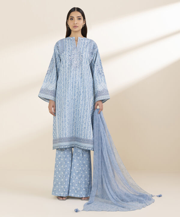 3 Piece - Embroidered Lawn Suit (Unstitched)