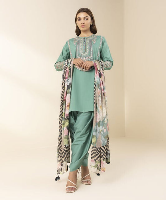 3 Piece - Embroidered Lawn Suit (Unstitched)