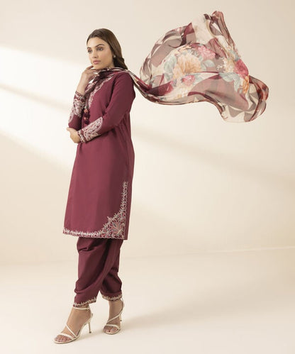 3 Piece - Embroidered Lawn Suit (Unstitched)