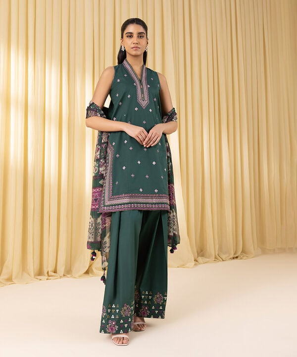 3 Piece - Embroidered Lawn Suit (Unstitched)