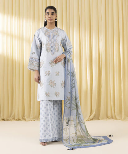 3 Piece - Embroidered Lawn Suit (Unstitched)