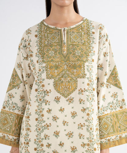 3 Piece - Embroidered Khaddar Suit