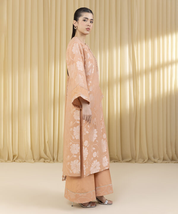 3 Piece - Embroidered Jacquard Suit (Unstitched)