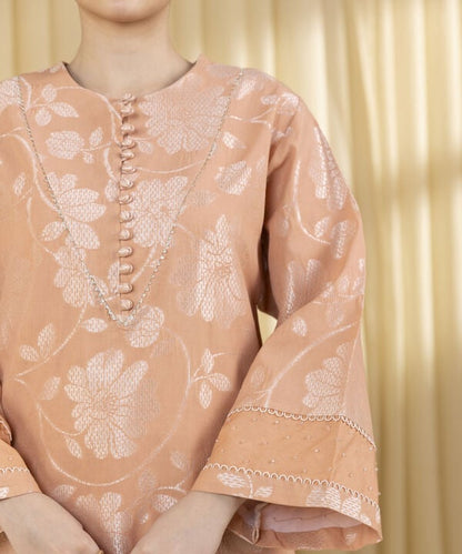 3 Piece - Embroidered Jacquard Suit (Unstitched)