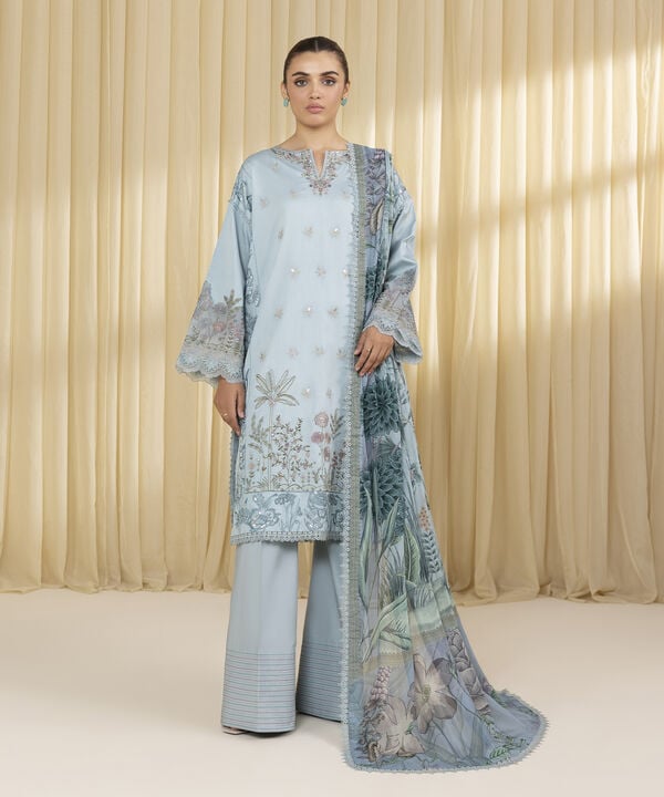 3 Piece - Embroidered Lawn Suit (Unstitched)