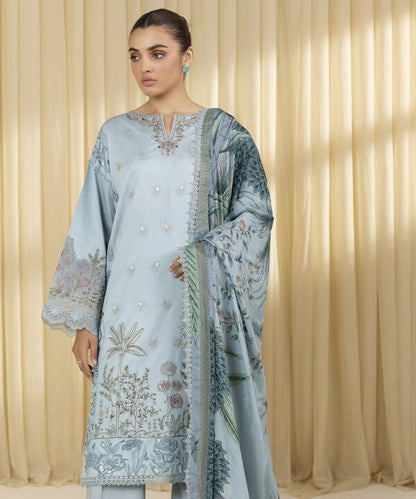 3 Piece - Embroidered Lawn Suit (Unstitched)