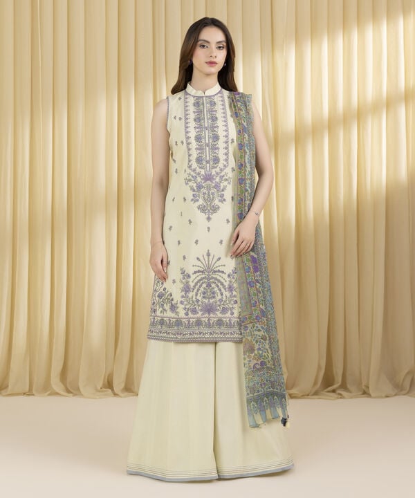 3 Piece - Embroidered Lawn Suit (Unstitched)