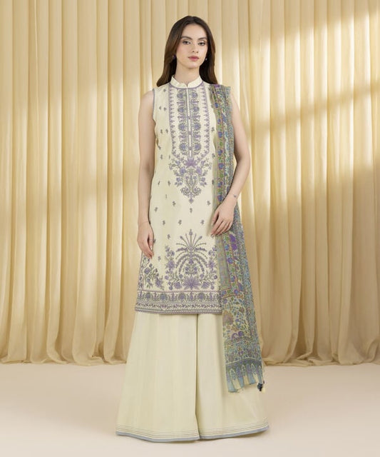 3 Piece - Embroidered Lawn Suit (Unstitched)