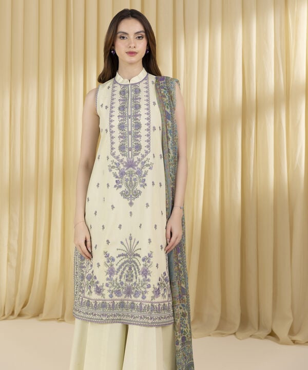 3 Piece - Embroidered Lawn Suit (Unstitched)
