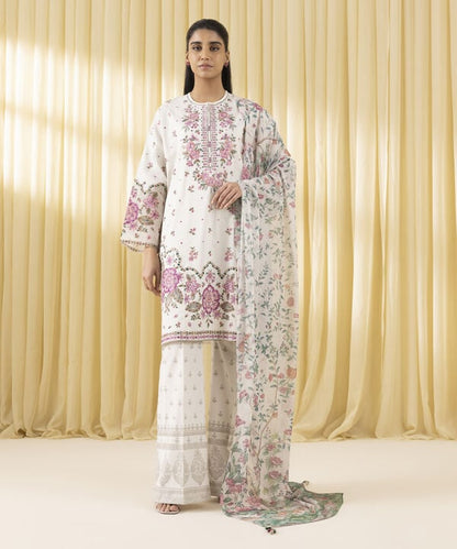 3 Piece - Embroidered Lawn Suit (Unstitched)
