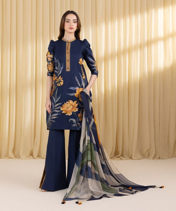 3 Piece - Embroidered Lawn Suit (Unstitched)