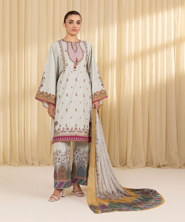 3 Piece - Embroidered Lawn Suit (Unstitched)