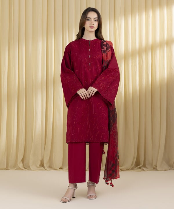 3 Piece - Embroidered Lawn Suit (Unstitched)