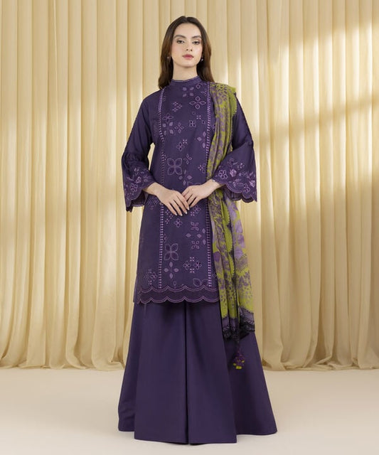 3 Piece - Embroidered Lawn Suit (Unstitched)