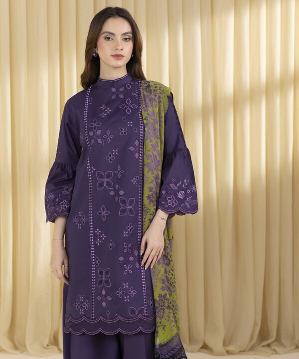 3 Piece - Embroidered Lawn Suit (Unstitched)