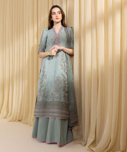 3 Piece - Embroidered Lawn Suit (Unstitched)