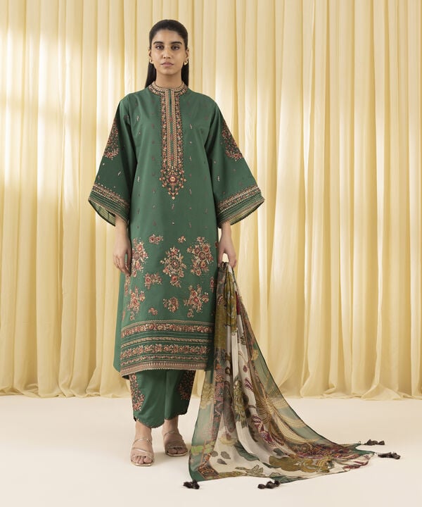 3 Piece - Embroidered Lawn Suit (Unstitched)