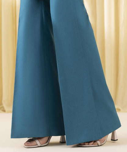 3 Piece - Embroidered Cotton Satin Suit (Unstitched)