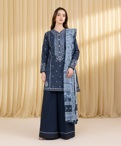 3 Piece - Embroidered Lawn Suit (Unstitched)
