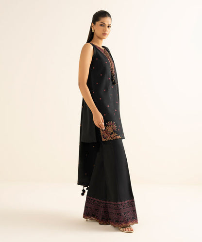 3 Piece - Embroidered Khaddar Suit