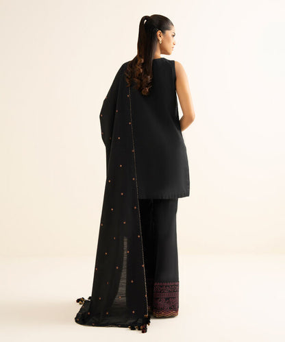 3 Piece - Embroidered Khaddar Suit