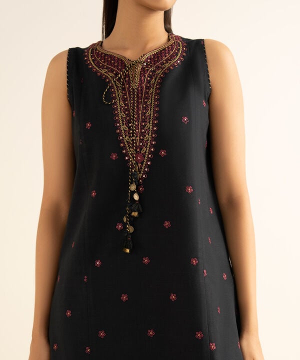 3 Piece - Embroidered Khaddar Suit