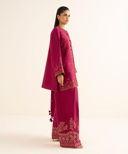 3 Piece - Embroidered Khaddar Suit