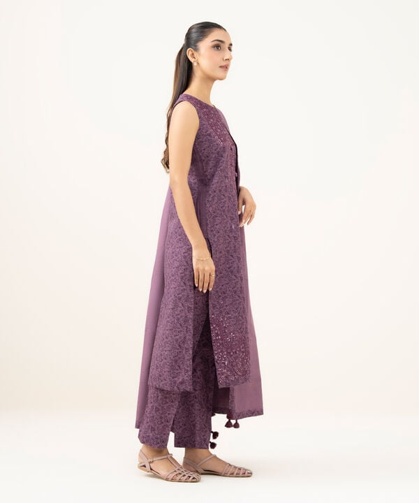 3 Piece - Embroidered Khaddar Suit